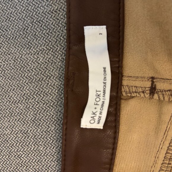 Oak + Fort Faux Leather Pants – Size 2 (Brown) - Picture 4 of 7